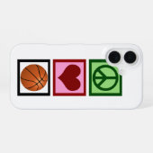 Coque iPhone 16 Peace Love Basket (Verso Horizontal)