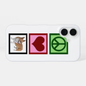 Coque iPhone 16 Peace Love Corgis (Verso Horizontal)