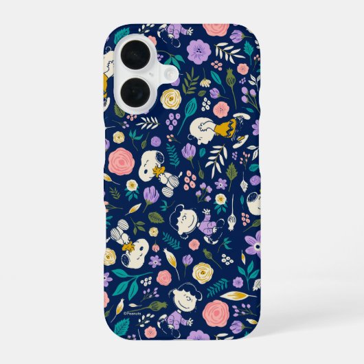Coque iPhone 16 Peanuts In Bloom Pattern (Verso)