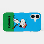 Coque iPhone 16 Peanuts | Snoopy à la batte (Verso Horizontal)