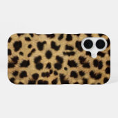 Coque iPhone 16 Peau de faux guépard (Verso Horizontal)
