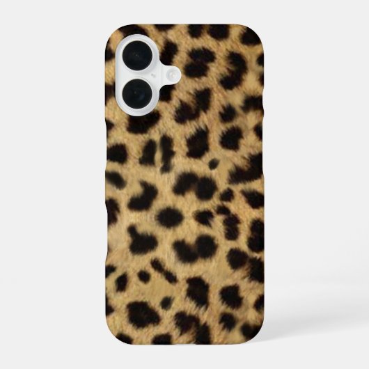 Coque iPhone 16 Peau de faux guépard (Verso)