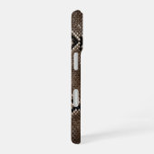 Coque iPhone 16 Peau de faux python rock serpent (Côté droit)