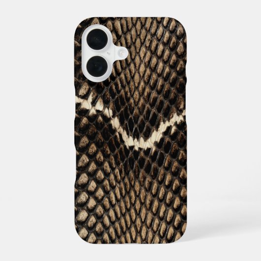 Coque iPhone 16 Peau de serpent Cobra fausse (Verso)