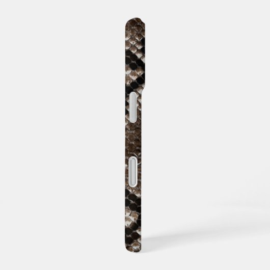 Coque iPhone 16 Peau de serpent Python réticulé faux (Côté droit)
