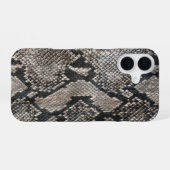 Coque iPhone 16 Peau de serpent Python tendance - Mode élégante et (Verso Horizontal)
