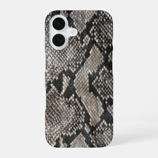 Coque iPhone 16 Peau de serpent Python tendance - Mode élégante et (Verso)