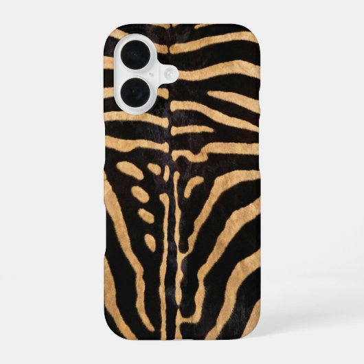 Coque iPhone 16 Peau de Zèbre Faux (Verso)