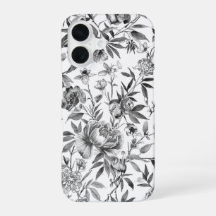 Coque iPhone 16 Peinture botanique florale aquarelle de chinoiseri