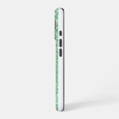 Coque iPhone 16 Peinture Pailletée Dégoulinante Vert Menthe Esthét (Côté gauche)