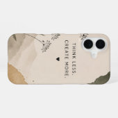 Coque iPhone 16 Pensez moins. Créez plus. Étui iPhone | Minimalist (Verso Horizontal)