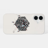 Coque iPhone 16 Perdu dans le code QR – Geek Maze Art (Verso Horizontal)