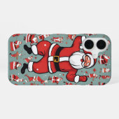 Coque iPhone 16 Père Noël amusant (Verso Horizontal)