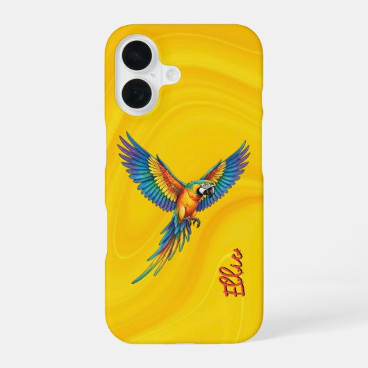 Coque iPhone 16 Perroquet (Verso)