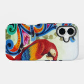 Coque iPhone 16 perroquet (Verso Horizontal)