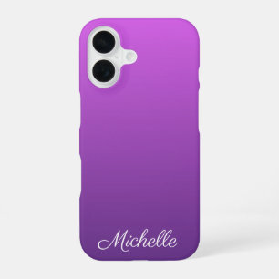 Coque iPhone 16 Personalisé violet ombre
