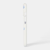 Coque iPhone 16 Personalized Blue Bow Coquette Name Aesthetic (Côté gauche)