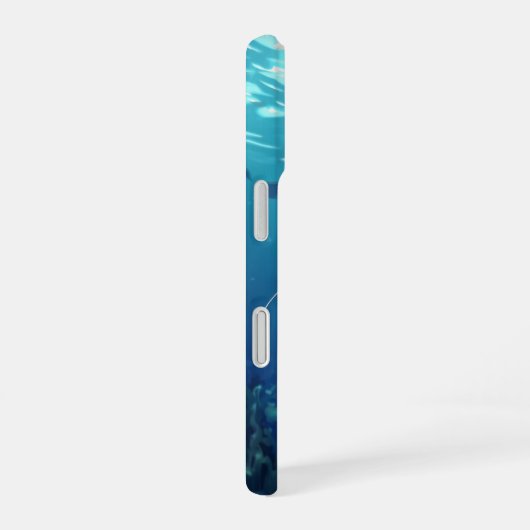 Coque iPhone 16 Personalized Blue Jellyfish Ocean (Côté droit)