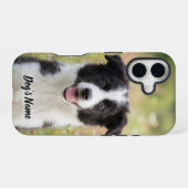 Coque iPhone 16 Personalized Border Collie Photo and Name  (Verso Horizontal)