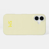 Coque iPhone 16 Personalized Butter Yellow Polka Dot Phone Case (Verso Horizontal)
