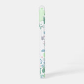 Coque iPhone 16 Personalized Cavalier - Mint Green Floral (Côté gauche)