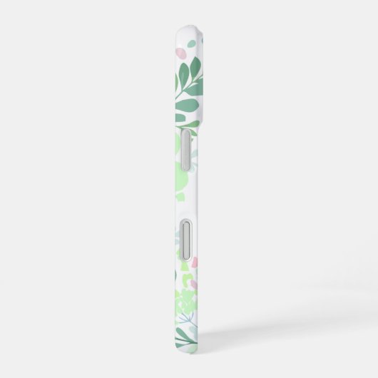 Coque iPhone 16 Personalized Cavalier - Mint Green Floral (Côté droit)