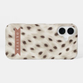 Coque iPhone 16 Personalized Chic Neutral Leopard Animal Print (Verso Horizontal)