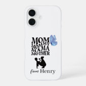Coque iPhone 16 Personalized Mom Typography iPhone 16 Case (Verso)