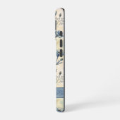 Coque iPhone 16 Personalized Name Blue Wildflowers (Côté gauche)