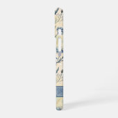 Coque iPhone 16 Personalized Name Blue Wildflowers (Côté gauche)