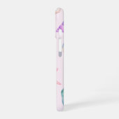 Coque iPhone 16 Personalized Pastel Seashell Coastal Custom Name (Côté gauche)