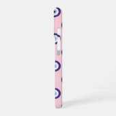 Coque iPhone 16 Personalized Pink Evil Eye Pattern Gifts With Name (Côté gauche)