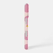 Coque iPhone 16 Personalized Pink Pear Pattern Cute Girly Fruit (Côté droit)