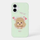Coque iPhone 16 Personalized Poodle iPhone Case – I Woof You Gift (Verso)