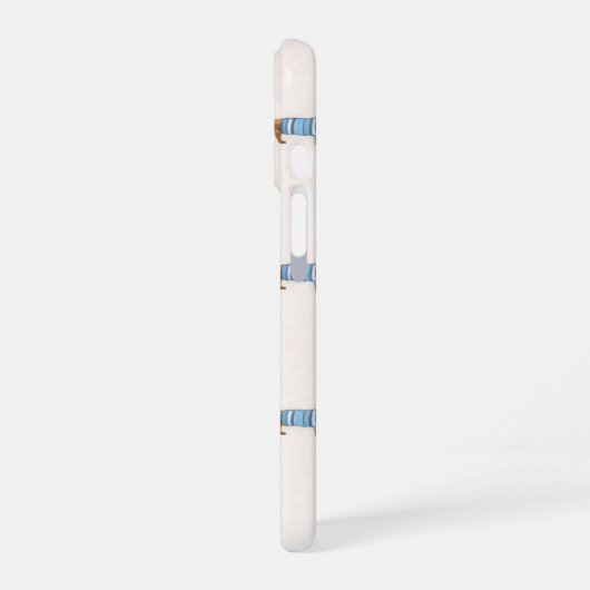 Coque iPhone 16 Personalized Preppy Cute Dachshund Dog Pattern (Côté gauche)