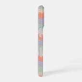 Coque iPhone 16 Personalized Scandinavian Pastel Knit Pattern Name (Côté droit)