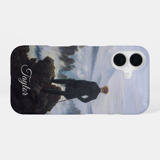 Coque iPhone 16 Personalized Wanderer – Caspar David Friedrich (Verso Horizontal)