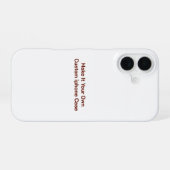 Coque iPhone 16 Personnalisé (Verso Horizontal)