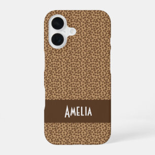Coque iPhone 16 Personnaliser le Motif Empreinte de léopard
