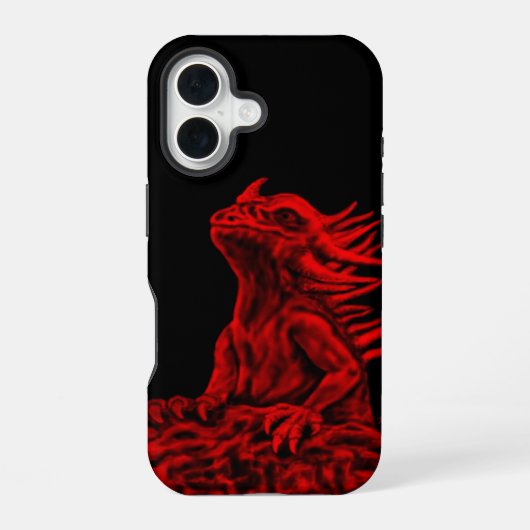Coque iPhone 16 Petit dragon rouge (Verso)