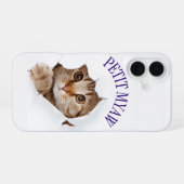Coque iPhone 16 petit miaou (Verso Horizontal)