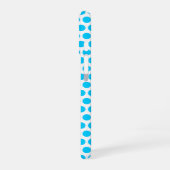 Coque iPhone 16 Petits points bleu aqua (Côté gauche)
