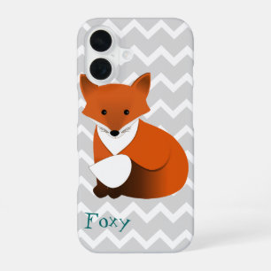 Coque iPhone 16 Peu de conception de Fox rouge