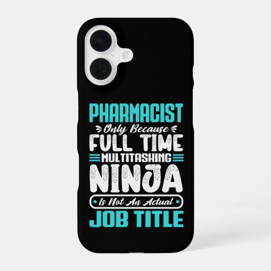 Coque iPhone 16 Pharmaciste Titre de l'emploi Profession Compétenc (Verso)