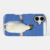 Coque iPhone 16 Photo d'ailes de manchot déployées (Verso Horizontal)