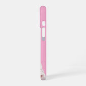 Coque iPhone 16 Photo de chien de famille rose (Côté gauche)