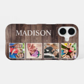 Coque iPhone 16 Photo de Custom Collage Rustic Farmhouse Family (Verso Horizontal)