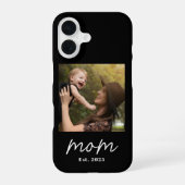 Coque iPhone 16 Photo de script établi de maman noire (Verso)