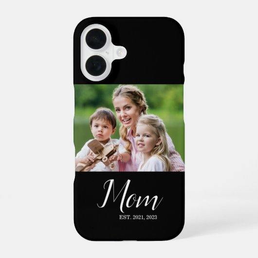 Coque iPhone 16 Photo de script établi par maman (Verso)