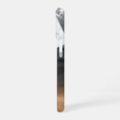 Coque iPhone 16 Photo Monogram Gold Ombre personnalisée (Côté gauche)